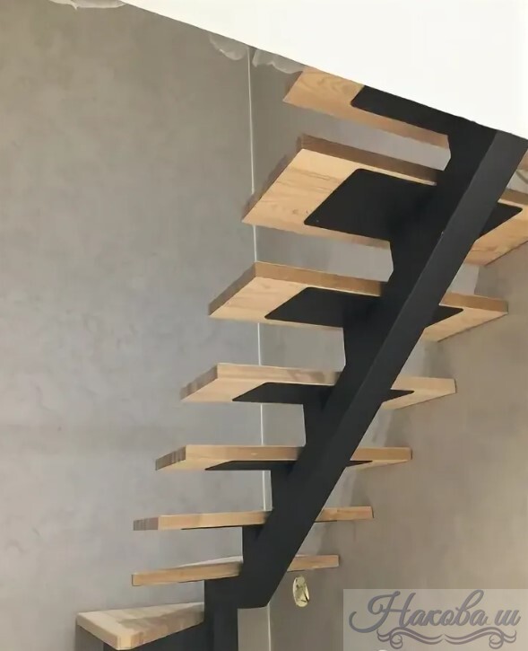 Монокосоур лестницы из металлокаркаса со ступенями от Наковали Цена