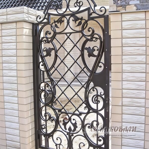Кованая калитка с красивым рисунком сквозная, эксклюзив, фото3 Эксклюзив, дорого, ХК Наковали. Фото 2