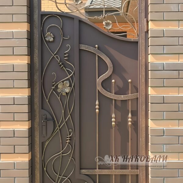 Кованая калитка с красивым рисунком сквозная, эксклюзив, фото3 Эксклюзив, дорого, ХК Наковали